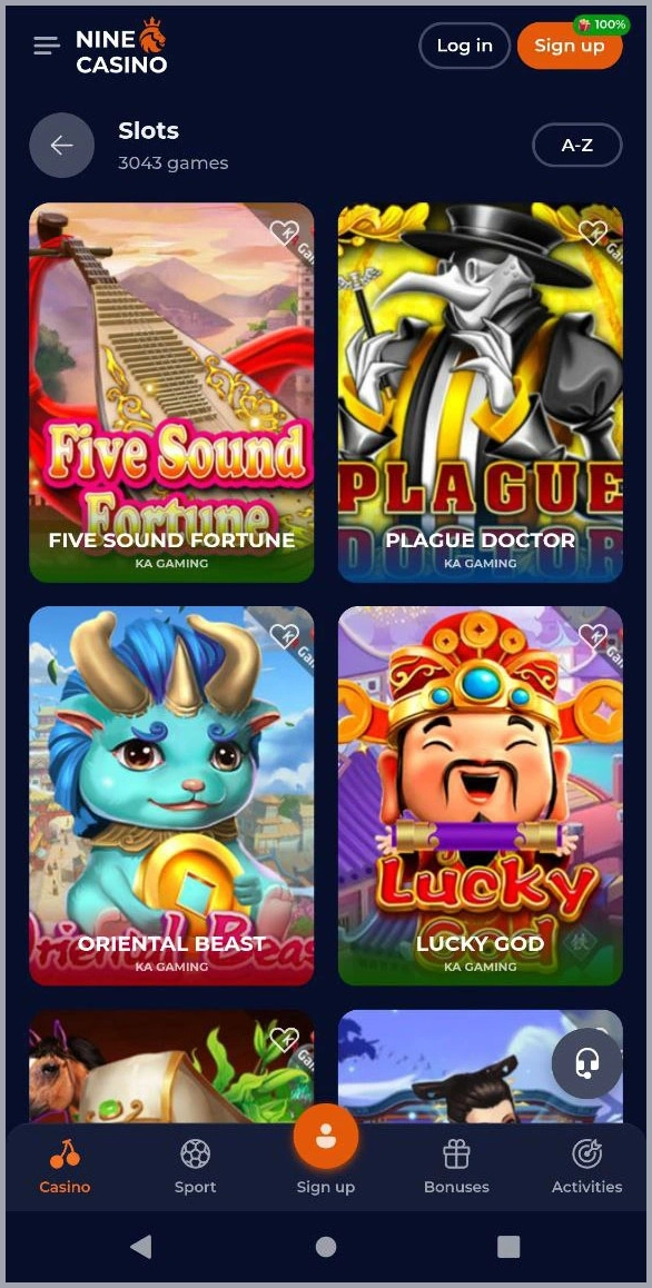 Popular slot machines at NineCasino UK